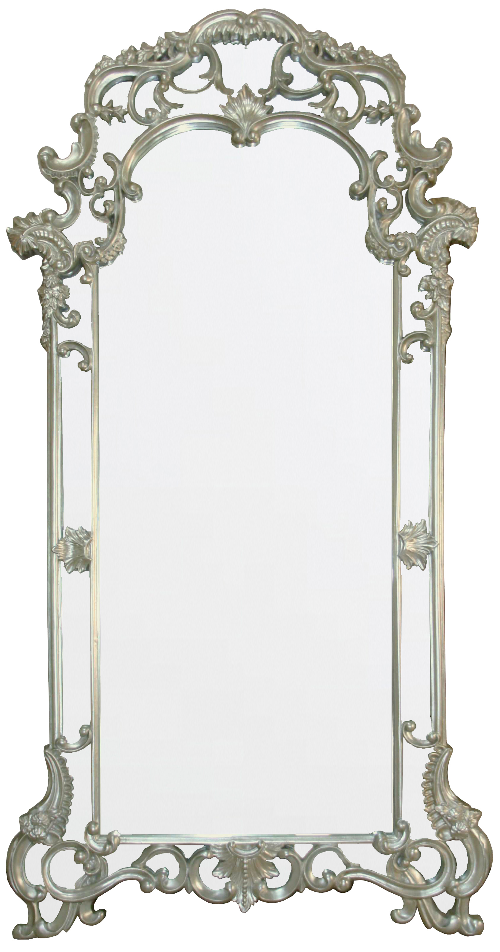 TS077 Wall décor art mirror silver classic ornate large rectangular vertical large